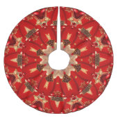 Red Decorative Christmas Tree Skirt Kerstboom Rok (Voorkant)