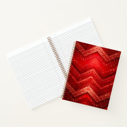 Red Decorative Glitter Notitieboek (Binnen)