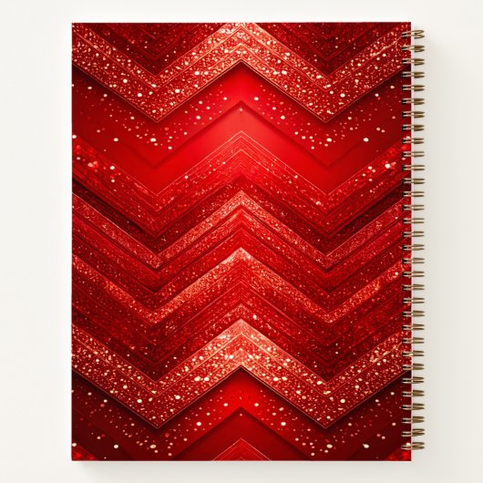 Red Decorative Glitter Notitieboek (Achterkant)