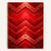 Red Decorative Glitter Notitieboek (Voorkant)