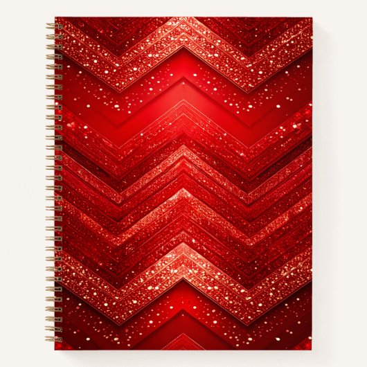 Red Decorative Glitter Notitieboek (Voorkant)