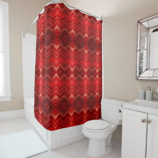 Red Decorative Glitter Shower Curtain Douchegordijn
