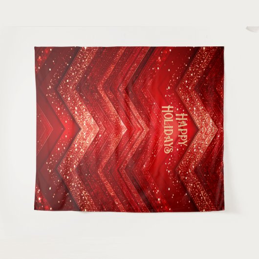 Red Decorative Holiday Backdrop Wandkleed (Voorkant (horizontaal))