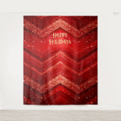 Red Decorative Holiday Backdrop Wandkleed (Voorkant)