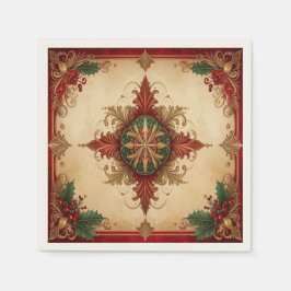 Red Decorative Holiday Napkin Servet