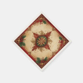 Red Decorative Holiday Napkin Servet (Hoek)