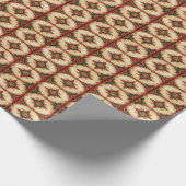 Red Decorative Holiday Wrapping Paper Cadeaupapier (Hoek)