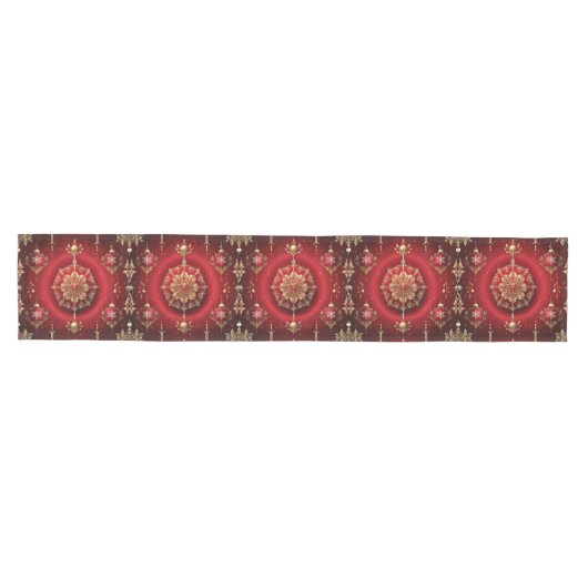 Red Decorative Ornaments Holiday Table Runner Medium Tafelloper (Horizontaal)