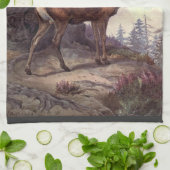 Red Deer door Winifred Austen,  wilde dieren Theedoek (Gevouwen)