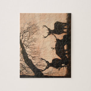Red Deer Evening Silhouette 110-stuk Puzzle Legpuzzel
