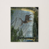 Red Deer in het diepe bos Legpuzzel (Verticaal)