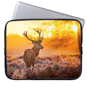 Red Deer in Morning Sun. herten, dieren, wilde die Laptop Sleeve