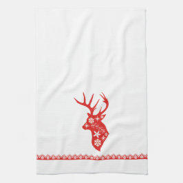 Red Deer Kersthanddoek Theedoek