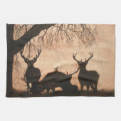 Red Deer Scene Kitchen Towel Theedoek (Horizontaal)