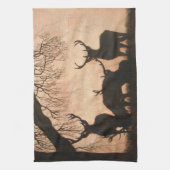Red Deer Scene Kitchen Towel Theedoek (Verticaal)