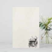  Red Deer Stag Persoonlijke Sjabloon Briefpapier (Staand voorkant)