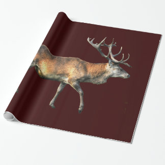 Red Deer Stag Wildlife Animal Design Cadeaupapier