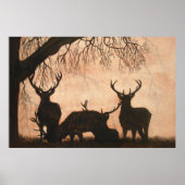 Red Deer Stags Poster (Voorkant)