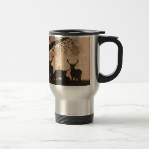 Red Deer Stags Travel Mug Reisbeker