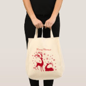 Red Deers en sneeuwvlokken kersttas Tote Bag (Voorkant (product))