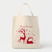 Red Deers en sneeuwvlokken kersttas Tote Bag (Voorkant)