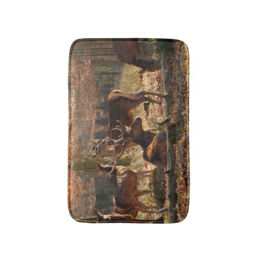 Red Deers in het najaar van het hout Badmat (Voorkant Verticaal)