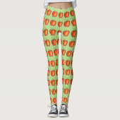 Red Delicious Apple Apples Fruit Print Leggings (Voorkant)