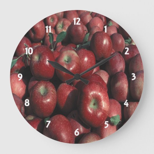 Red Delicious Apple Crop Clock Grote Klok (Voorkant)
