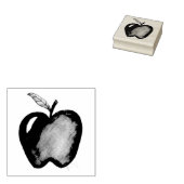 Red Delicious Apple for School Teacher Fruit Rubberstempel (Gestempeld)