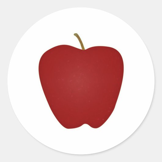 Red Delicious Apple Logo Ronde Sticker (Voorkant)