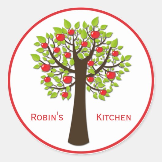 Red Delicious Apple Tree Keuken Stickers (Voorkant)