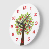Red Delicious Apple Tree Wall Clock Grote Klok (Hoek)