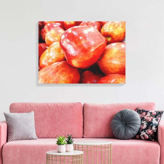 Red Delicious Apples Photo Canvas (Insitu (Woonkamer))