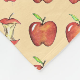 Red Delicious Apples School Teacher Teacher Fruit Fleece Deken