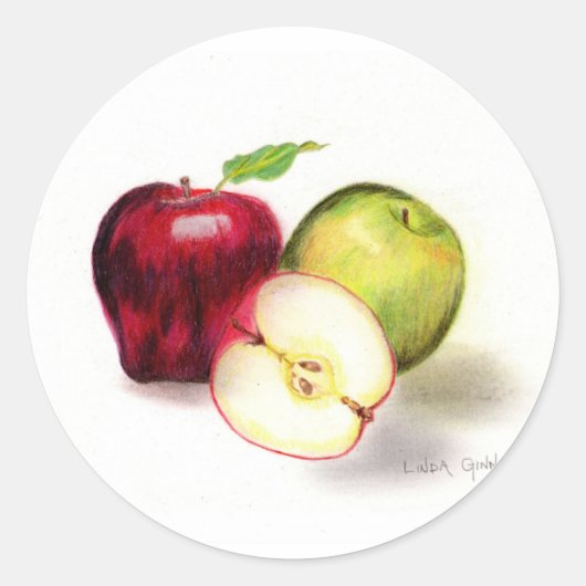 Red Delicious en Granny Smith Apples Stickers (Voorkant)