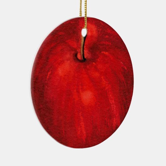 'Red Delicious Waterverf Apple Keramisch Ornament (Rechts)