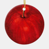 'Red Delicious Waterverf Apple Keramisch Ornament (Voorkant)