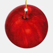 'Red Delicious Waterverf Apple Keramisch Ornament (Achterkant)