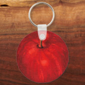 'Red Delicious Waterverf Apple Sleutelhanger (Achterkant)