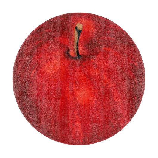'Red Delicious' Waterverf Apple Snijplank (Voorkant)