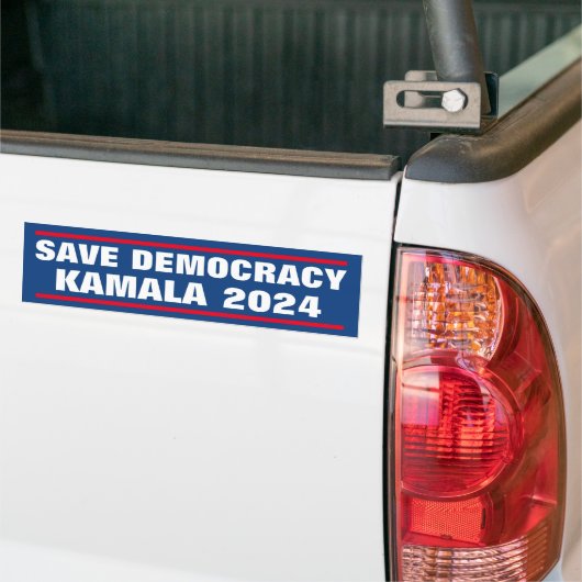 RED DEMOCRATIE KAMALA 2024 BUMPERSTICKER (Op Truck)