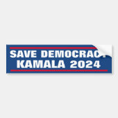 RED DEMOCRATIE KAMALA 2024 BUMPERSTICKER (Voorkant)