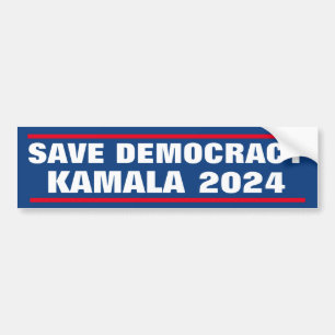 RED DEMOCRATIE KAMALA 2024 BUMPERSTICKER