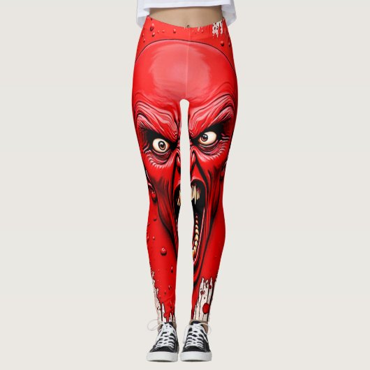 Red Demon Fury Art Leggings (Voorkant)