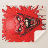 Red Demon Fury Art Sherpa Deken (Voorkant (horizontaal))