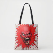 Red Demon Fury Art Tote Bag (Voorkant)