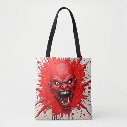 Red Demon Fury Art Tote Bag (Voorkant)