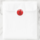Red Demonic Cat Eye Ronde Sticker (Tas)