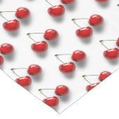 Red Dessert Glazed Cherries Pattern Korte Tafelloper (Hoek)