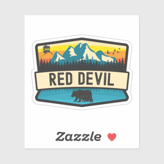 Red Devil, Alaska Sticker (Vel)